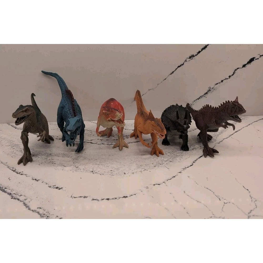 Lot of‎ 6 Dinosaurs Animal Toy Figures From Boley